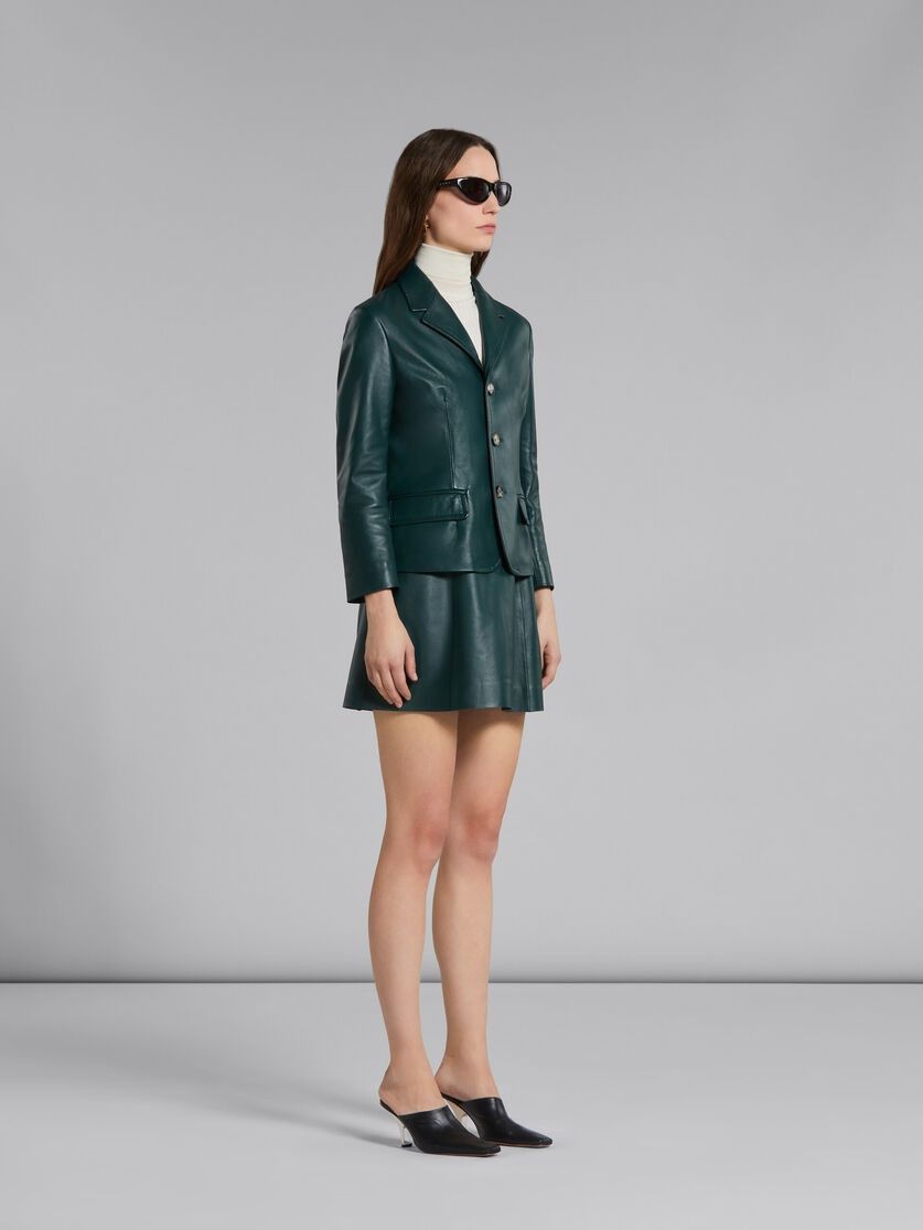 Marni o1f1d3z0525 Leather Jacket in Dark Green Size M / US 6-8 / IT 42-44 - 6 Thumbnail