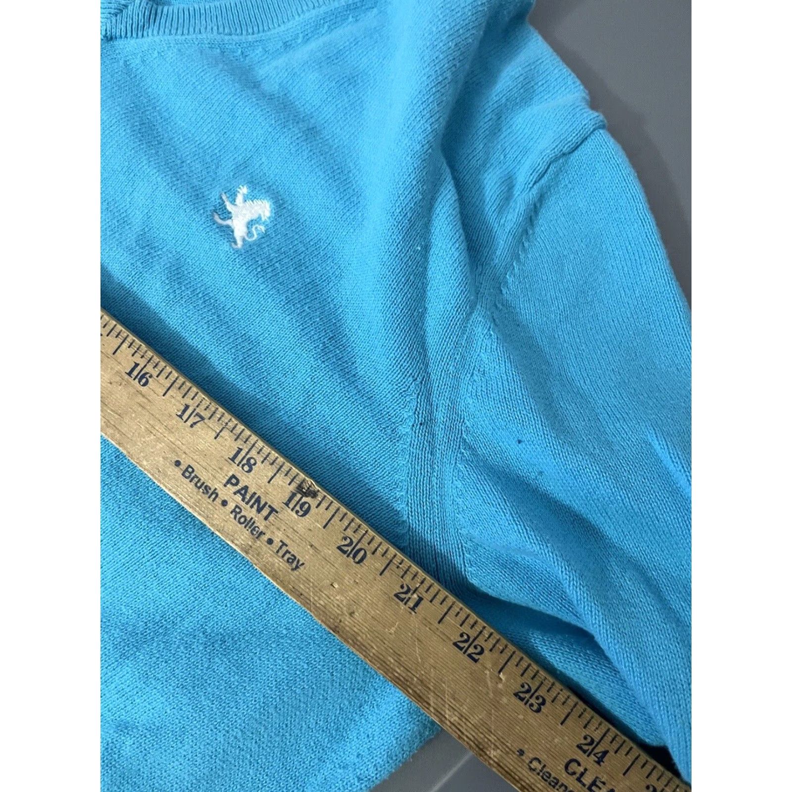 Express VINTAGE EXPRESS MEN'S V-NECK SWEATER Shirt XL Light Blue USA Theme Pullover Mens X-Large Blue Size US XL / EU 56 / 4 - 5 Thumbnail