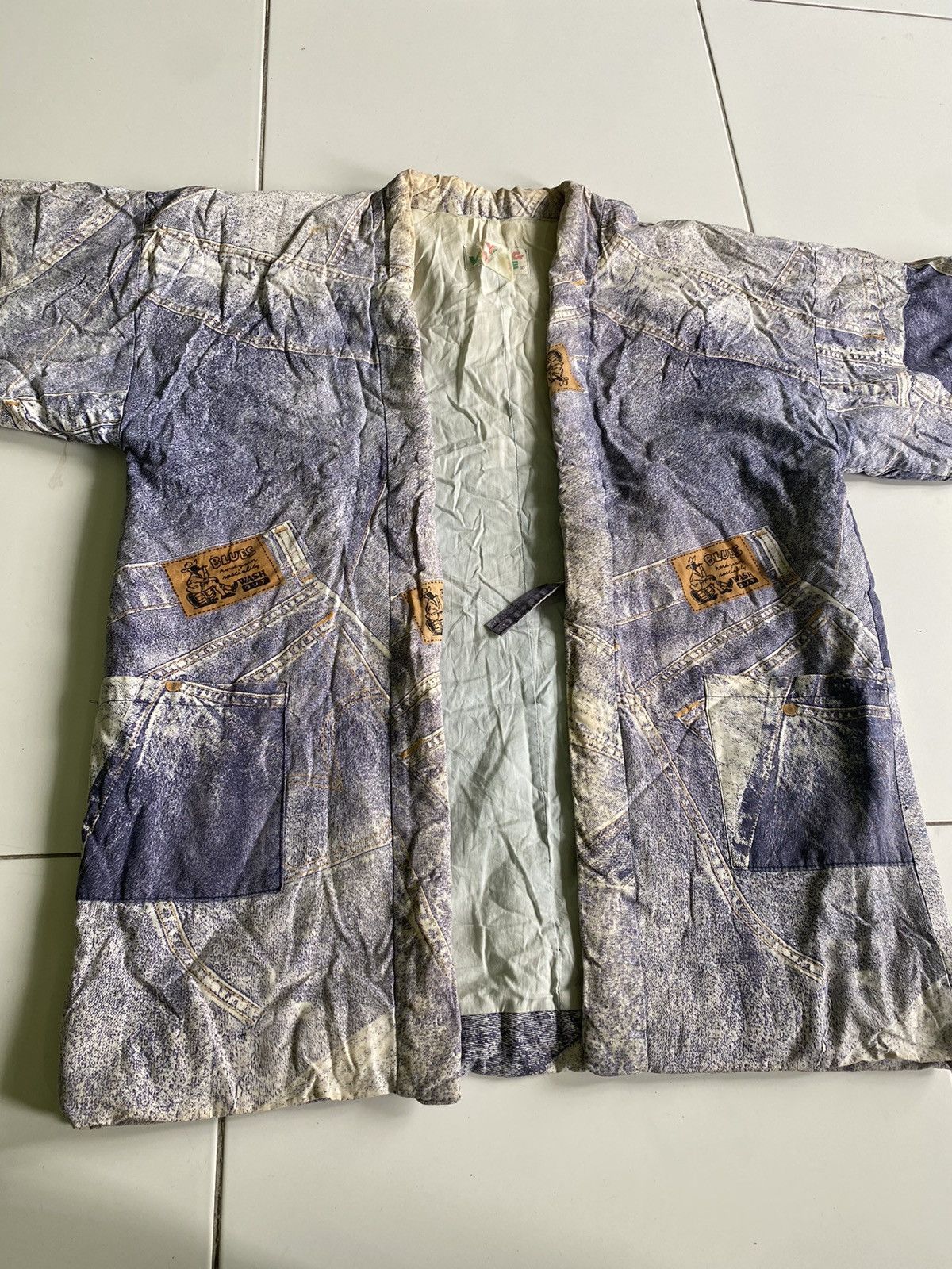 Japanese Brand KIMONO PATCHWORK RAMBO DESIGN DENIM BLUE JACKETS Size US XL / EU 56 / 4 - 7 Thumbnail