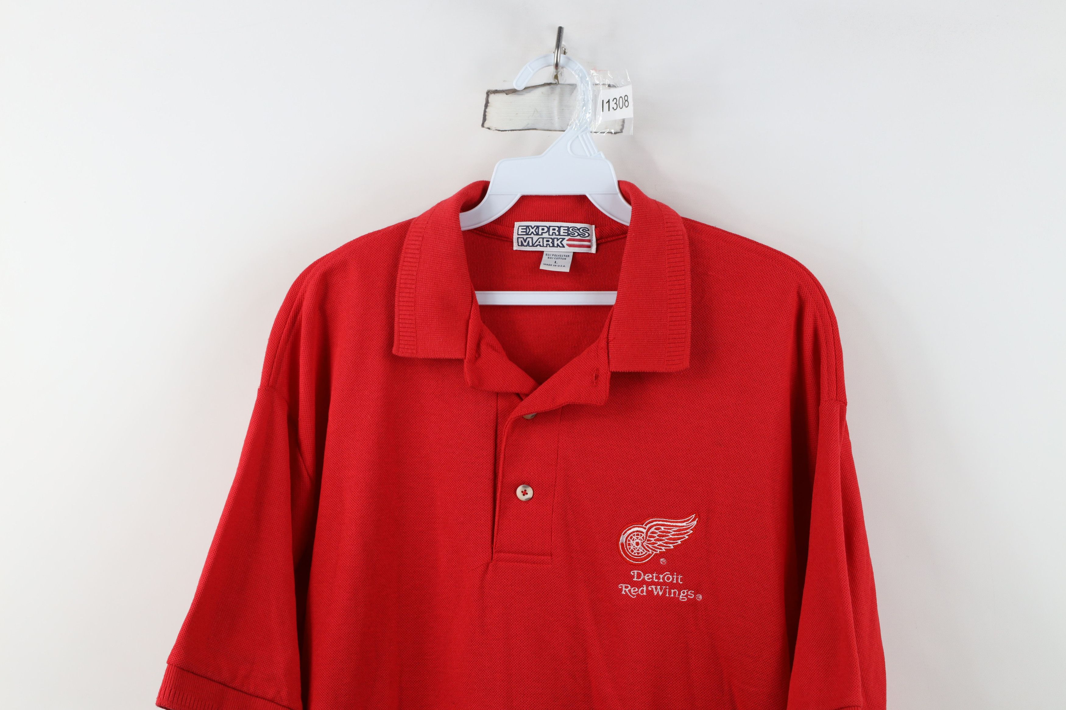 Vintage Vintage 80s 90s Streetwear Red Wings Hockey Golf Polo USA Size US L / EU 52-54 / 3 - 2 Thumbnail