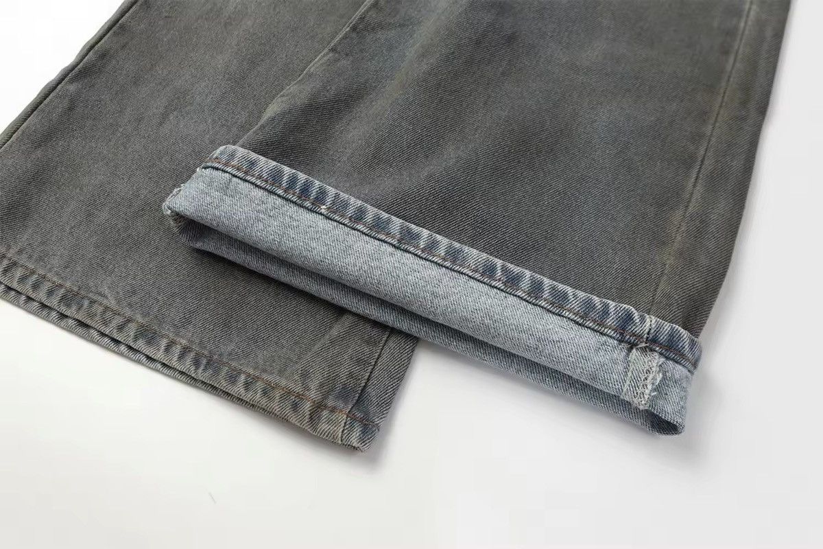 Designer Streetwear Design Distressed Dirty Y2k Jeans Pants Size US 35 - 8 Thumbnail