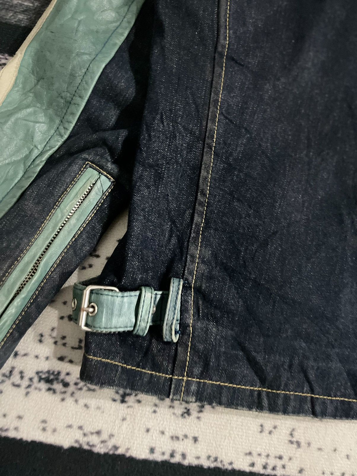 Schott Vintage Schott Leather Denim Motorcycle Jacket Size US L / EU 52-54 / 3 - 8 Thumbnail