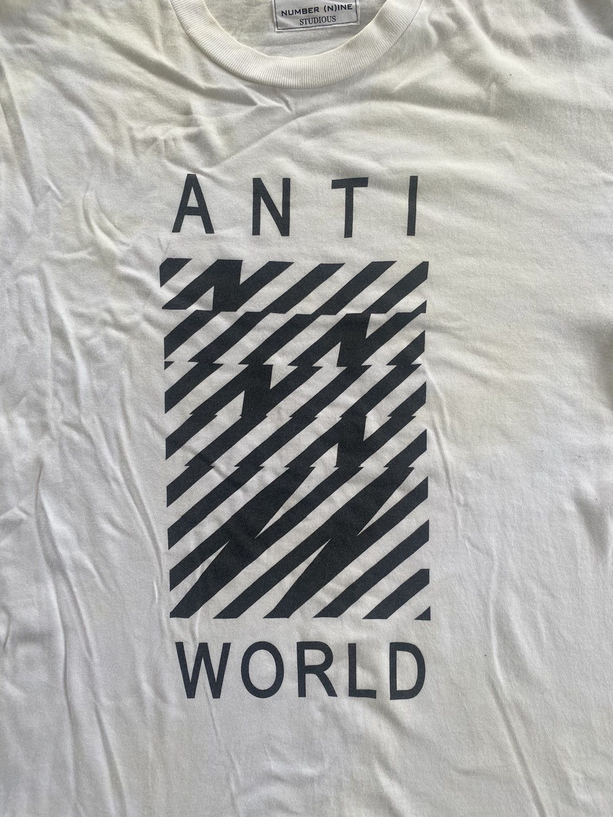 Number (N)ine × STUDIOUS × Vintage NUMBER (N)INE STUDIOUS ANTI WORL TEE Size US M / EU 48-50 / 2 - 2 Thumbnail