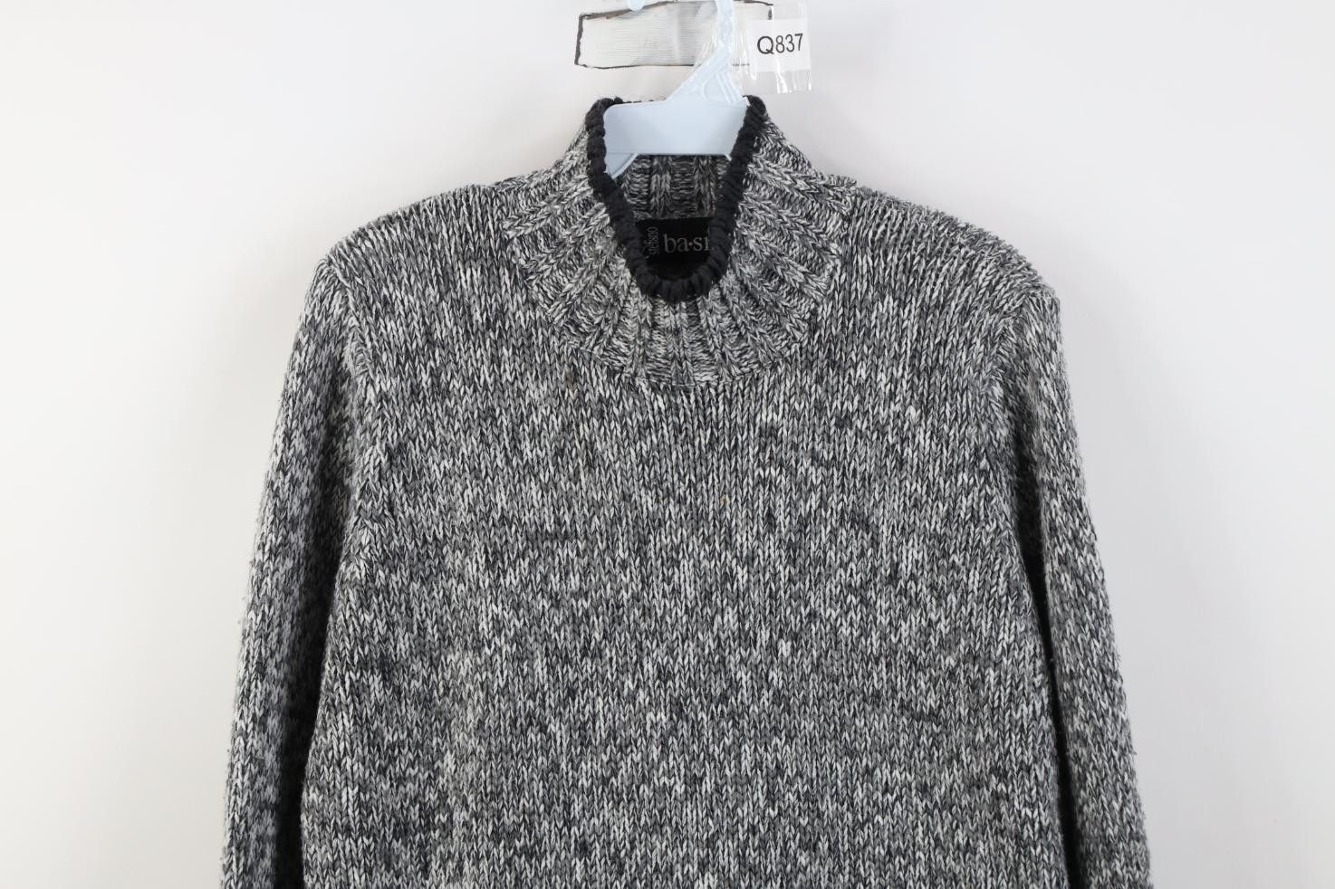 Vintage Vintage 90s Streetwear Blank Knit Mock Neck Sweater Gray Size M / US 6-8 / IT 42-44 - 2 Thumbnail