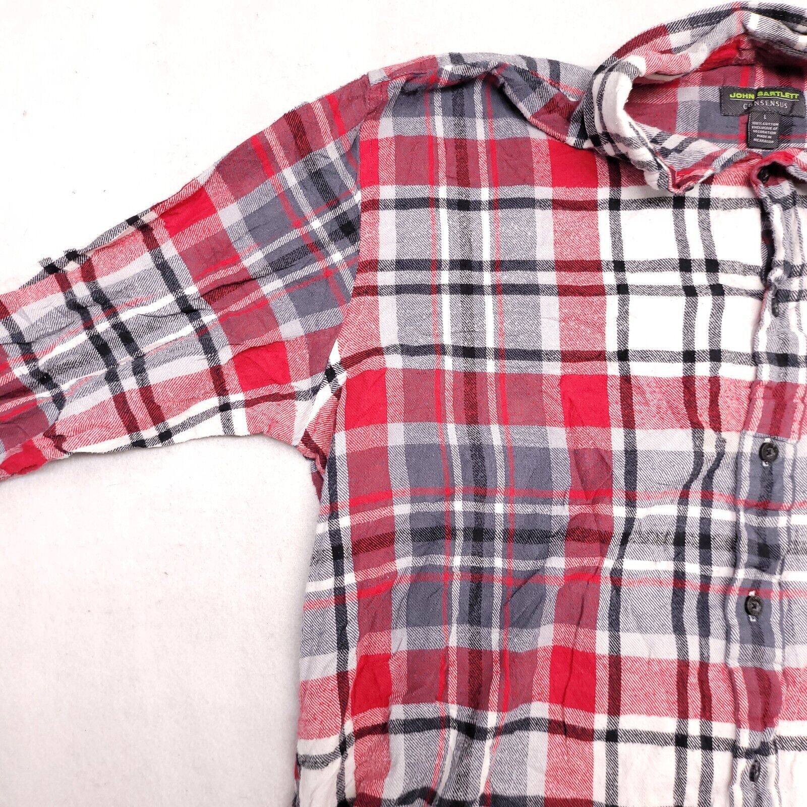 John Bartlett John Bartlett Tartan Flannel Shirt Mens Size Large L Red Size US L / EU 52-54 / 3 - 4 Thumbnail