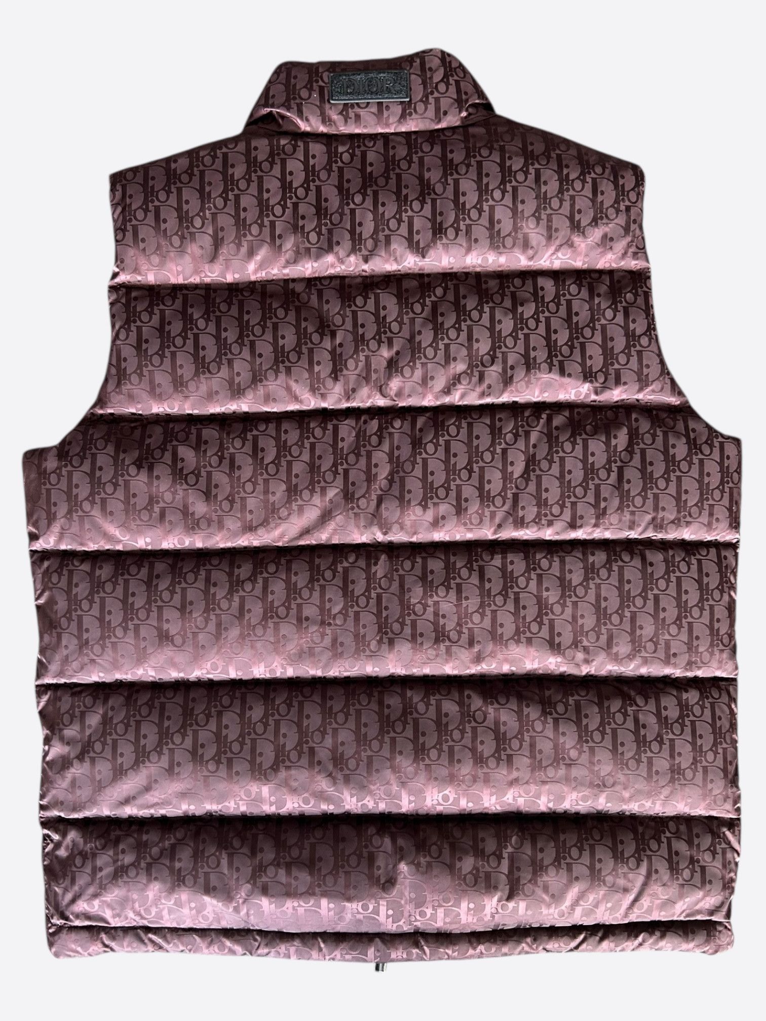 Dior Dior Burgundy Oblique Puffer Vest Size US XL / EU 56 / 4 - 2 Thumbnail
