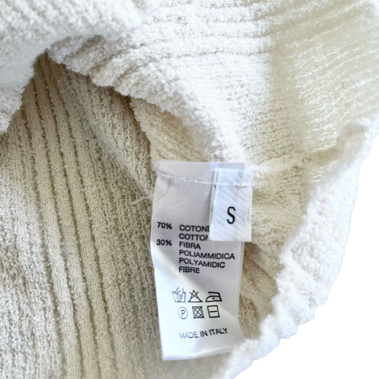 Roberto Collina Roberto Collina ecru ribbed lace up short sleeve sweater Size S / US 4 / IT 40 - 10 Thumbnail