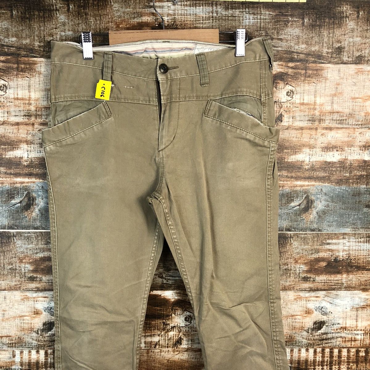 Japanese Brand DLL Ant Gauge made in japan Brown Casual Pants #C106 Size US 30 / EU 46 - 4 Thumbnail