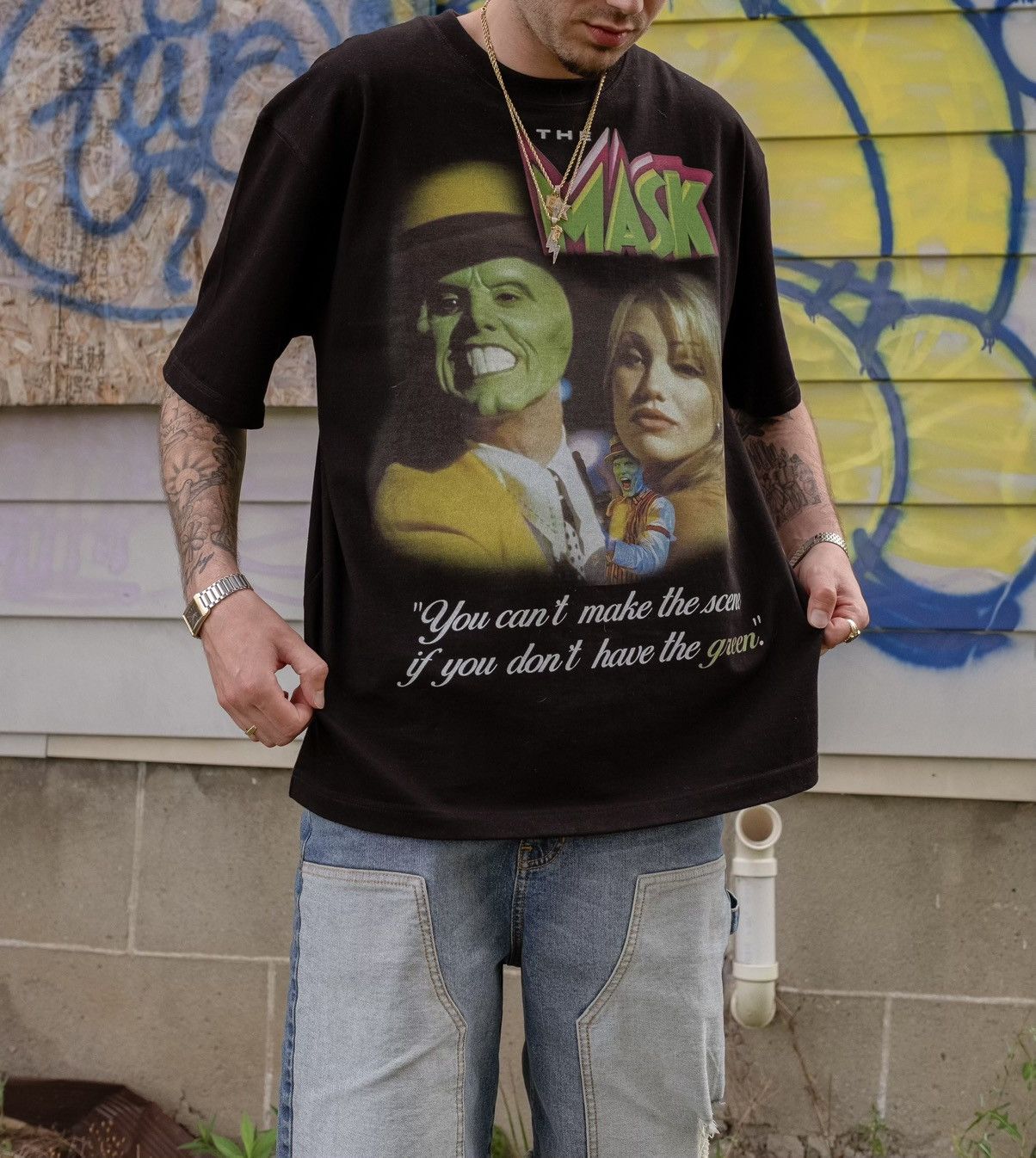 Vintage The mask Jim Carey custom vintage style tee Size US XL / EU 56 / 4 - 3 Thumbnail
