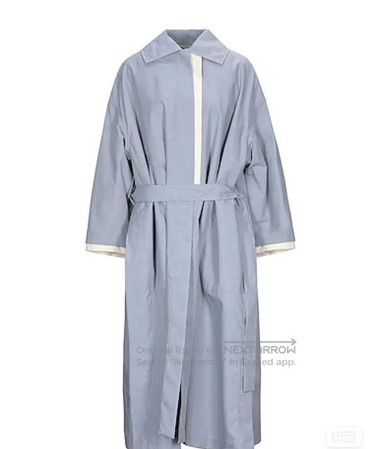 Jil Sander Jil Sander size 32 Long blue trench coat Size S / US 4 / IT 40 - 1 Thumbnail