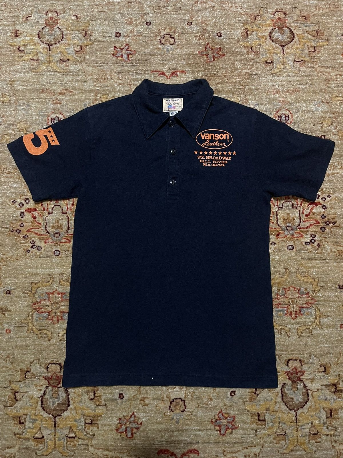 Vanson Leathers VANSON LEATHER COLLAR TSHIRT Size US XS / EU 42 / 0 - 1 Thumbnail
