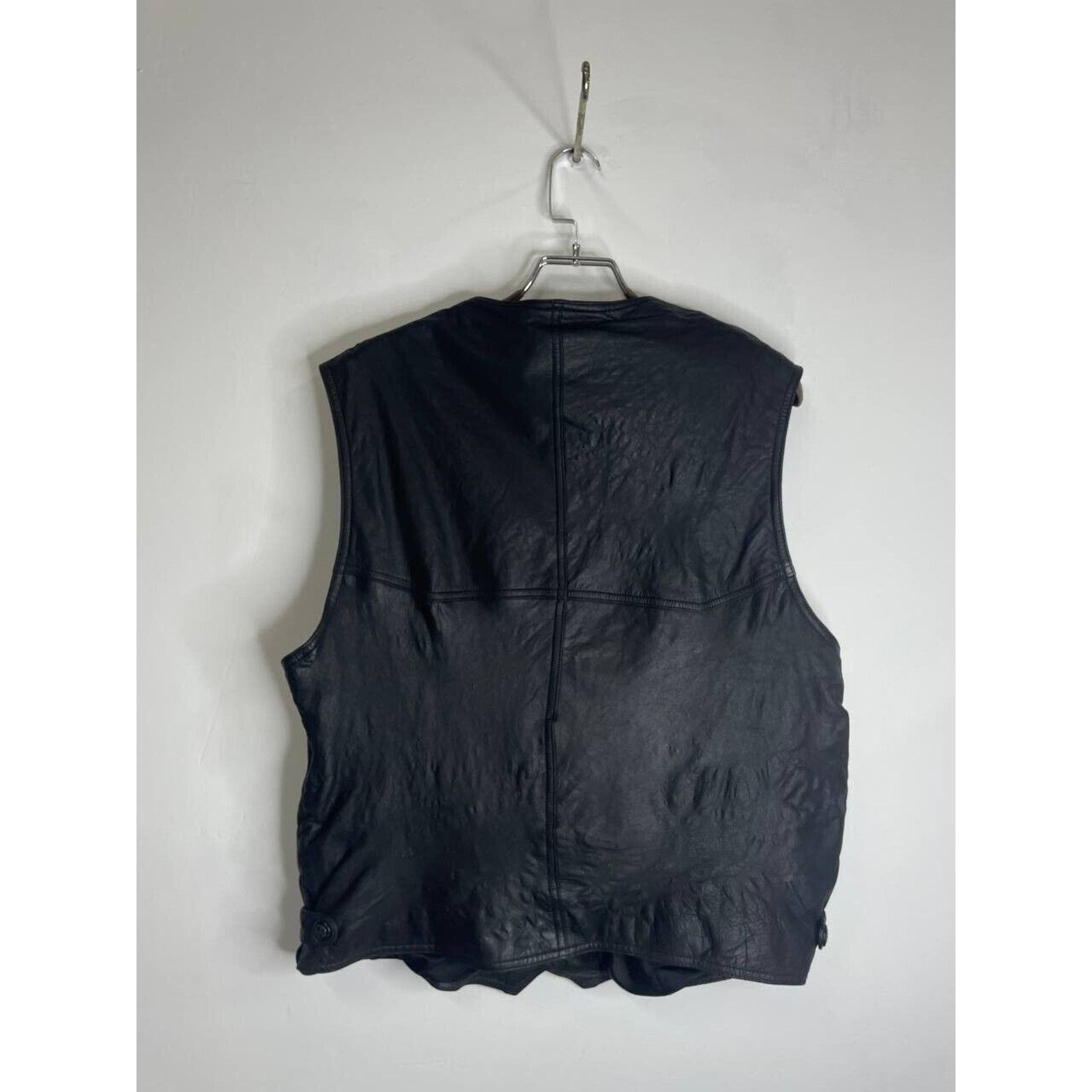 Vintage Vintage Black Leather Utility Vest Multiple Pockets Size L Size US L / EU 52-54 / 3 - 5 Thumbnail