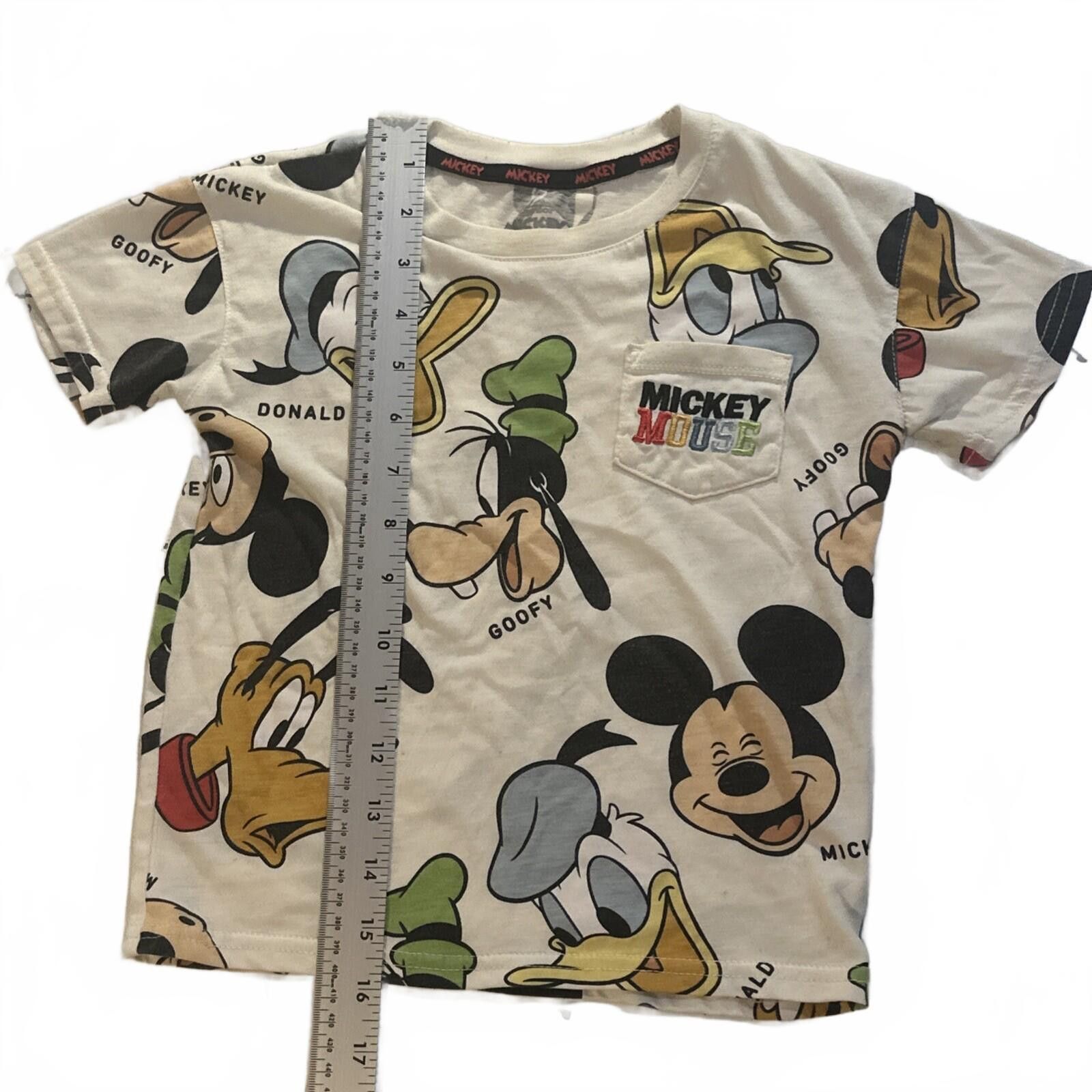 Disney 4T Toddler Disney Jr Mickey Donald Duck Goofy Pluto T-Shirt Size ONE SIZE - 3 Thumbnail