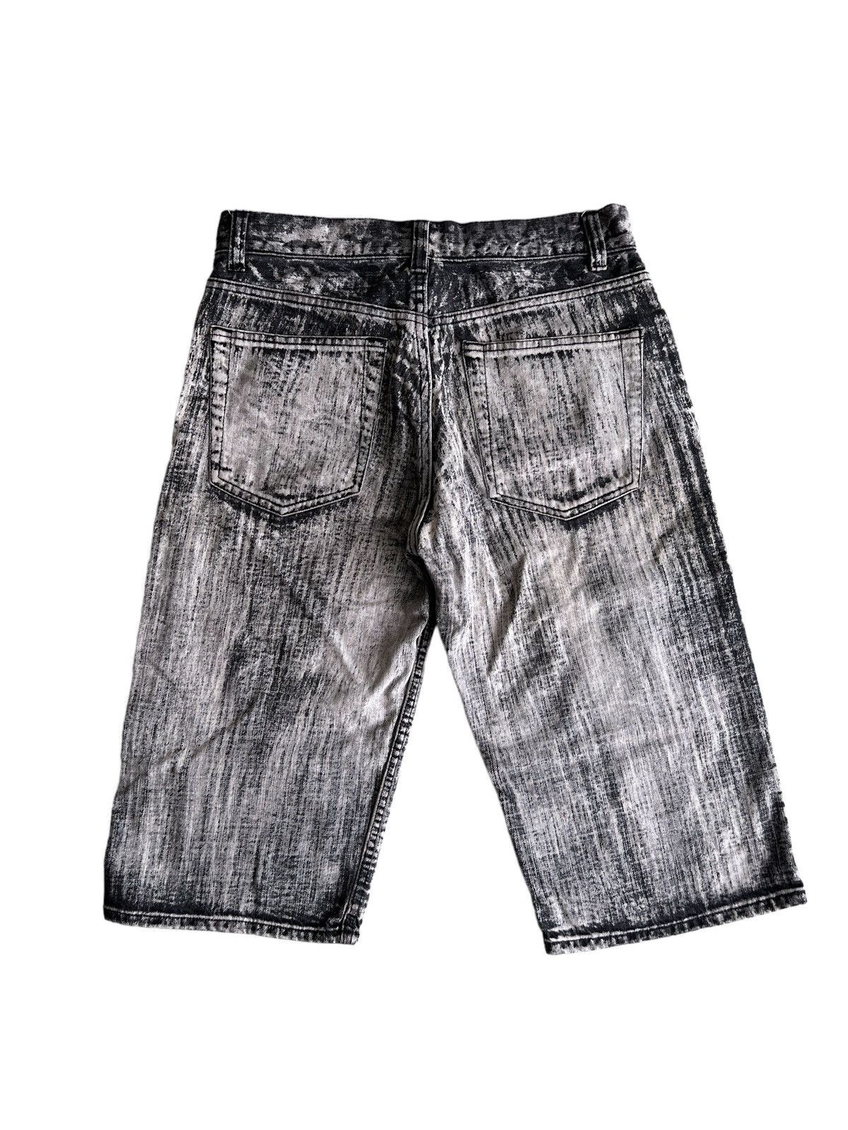 Obelisk "Impulse Pleasure" Anarchy Poems Distressed Goth Baggy Jorts Size US 30 / EU 46 - 3 Thumbnail