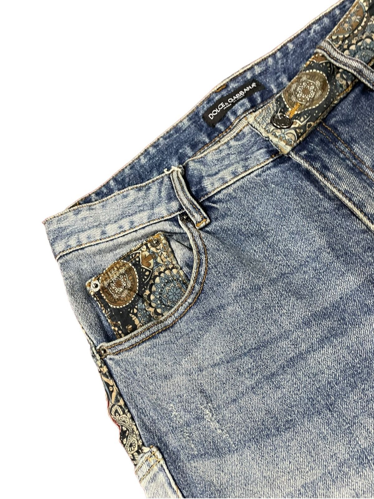 Dolce & Gabbana Designer Nice Design Japan Shasiko Boro Jeans Size US 32 / EU 48 - 18 Thumbnail
