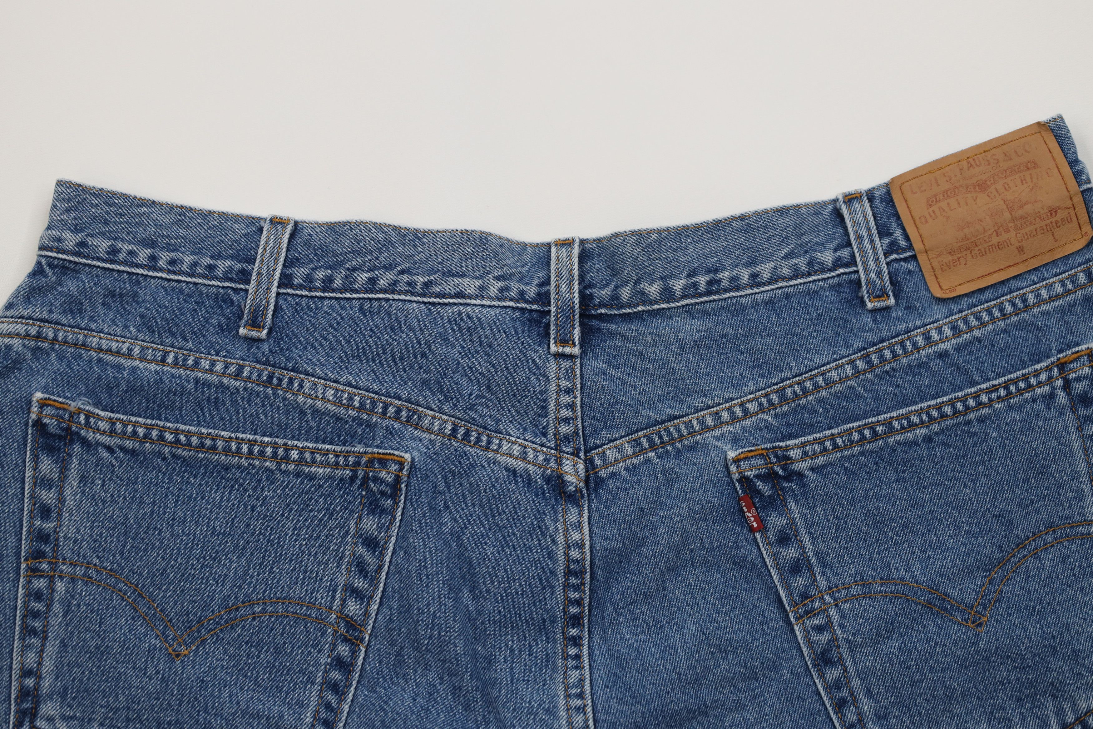 Levi's Vintage Y2K 2001 Levis Denim Jean Shorts Jorts Blue Cotton Size 22" - 11 Thumbnail
