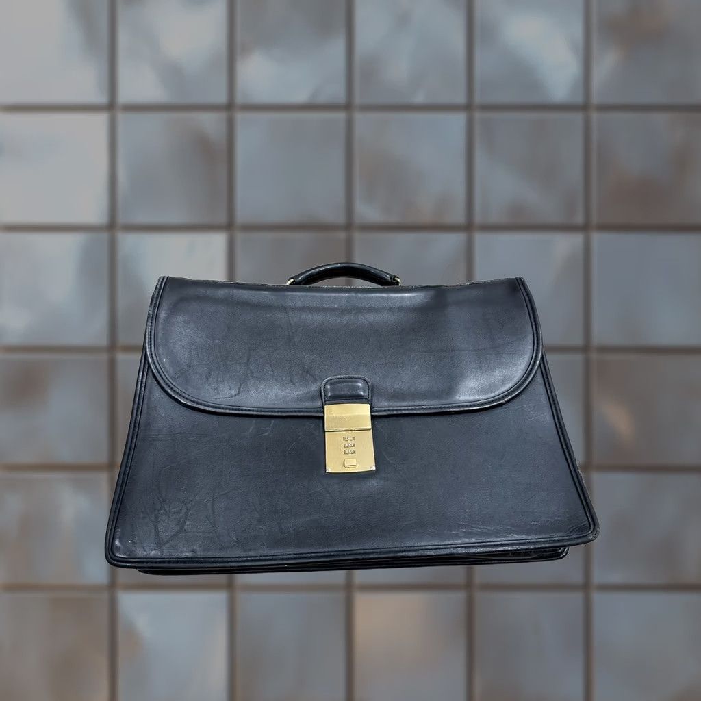 Coach VINTAGE Coach Briefcase 5353 Black Leather Men's 2Way Shoulder Bag Document Case Size ONE SIZE - 1 Thumbnail