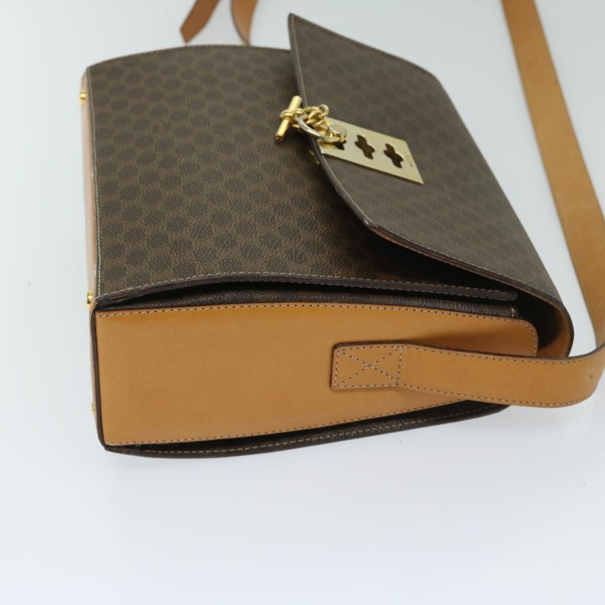 Celine CELINE Macadam Canvas Shoulder Bag Pvc Brown Size ONE SIZE - 3 Thumbnail