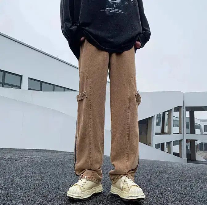 Japanese Brand Retro loose fitting high street casual straight leg jeans Size US 30 / EU 46 - 3 Thumbnail