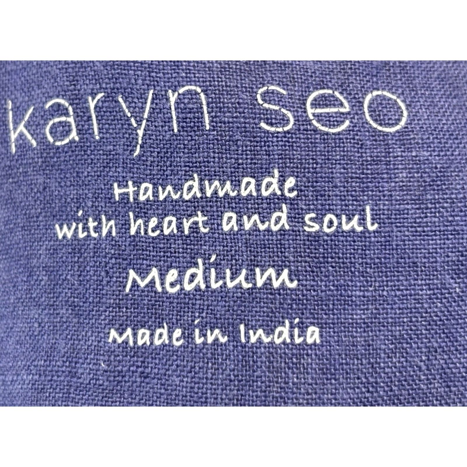 Vintage Karyn Seo Linen Embroidered Top Shirt Womens M Purple Boho Lagenlook Coastal Shirt Womens M Purple Boho Lagenlook Coastal Size M / US 6-8 / IT 42-44 - 7 Thumbnail