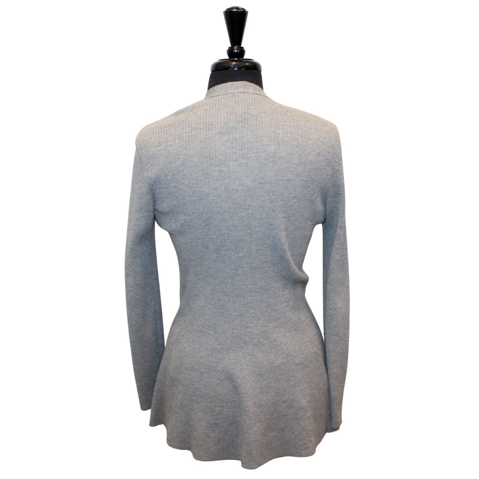 Eileen Fisher EILEEN FISHER Long Stretch Ribbed Knit Wool Cardigan Sz XXS Size XXS / US 00 / IT 34 - 3 Thumbnail