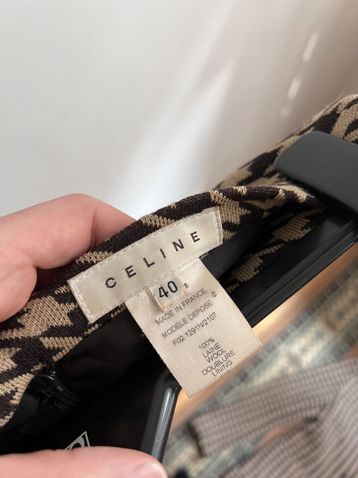 Celine Vintage Celine Houndstooth pattern suit Size L / US 10 / IT 46 - 12 Thumbnail