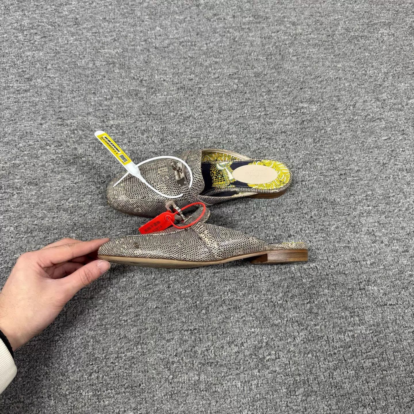 Hermes Hermès Himalayan Lizard Kelly Mule 37.5 97 New Size US 7 / IT 37 - 3 Thumbnail