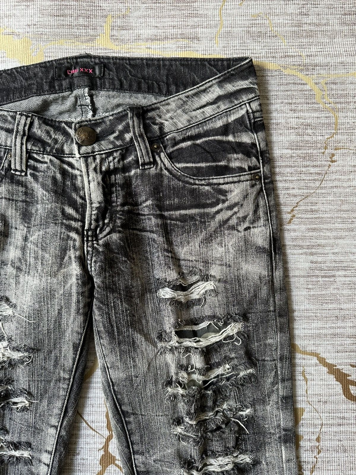 Japanese Brand CHU XXX Distressed Claw Marks Design Denim Size US 30 / EU 46 - 11 Thumbnail