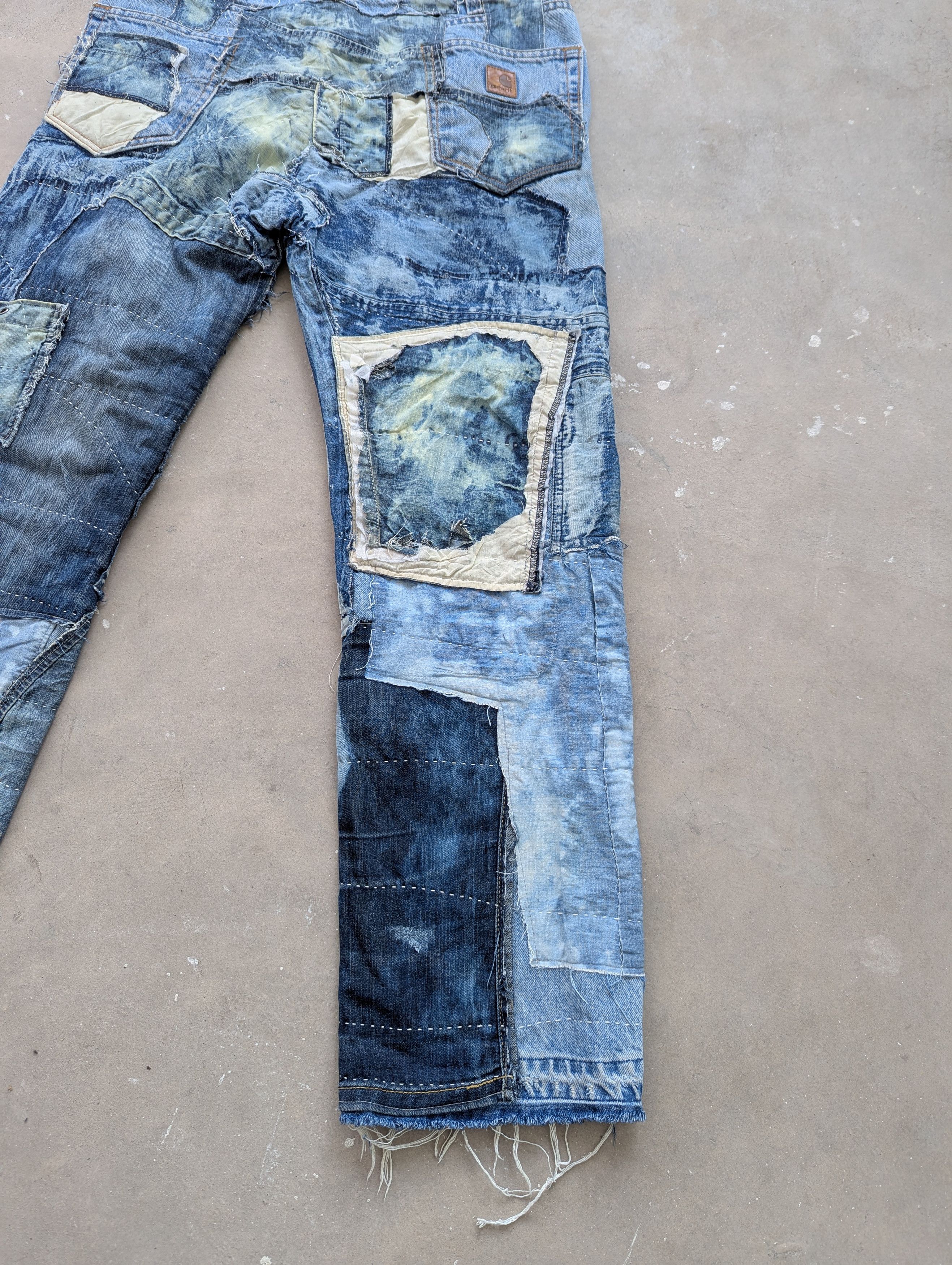 Carhartt × Vintage TODAY OFFER 💥 1/1 Carhartt Reconstructed Denim Sashiko Boro Size US 36 / EU 52 - 16 Thumbnail