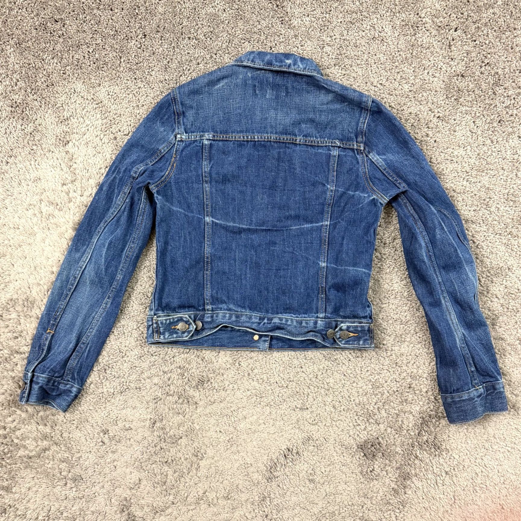 J.Crew J.CREW Denim Jacket Womens XS Blue Indigo Dark Wash Pockets 100% Cotton Jacket XS Womens Blue Denim Trucker Casual Classic Pockets Size XS / US 0-2 / IT 36-38 - 6 Thumbnail