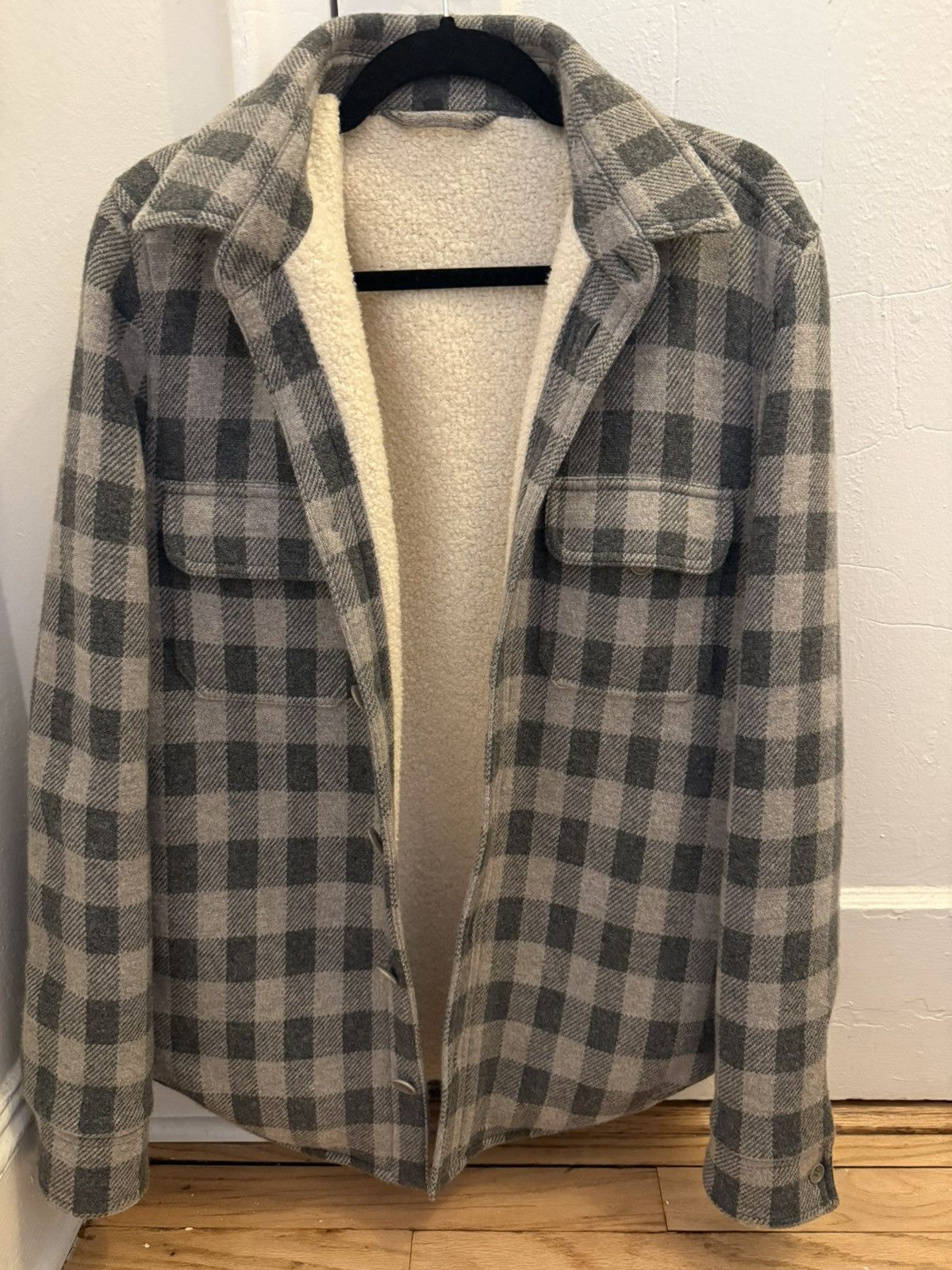 Loro Piana Loro Piana Cashmere Check Sherpa-Lined Jacket Size US L / EU 52-54 / 3 - 1 Thumbnail