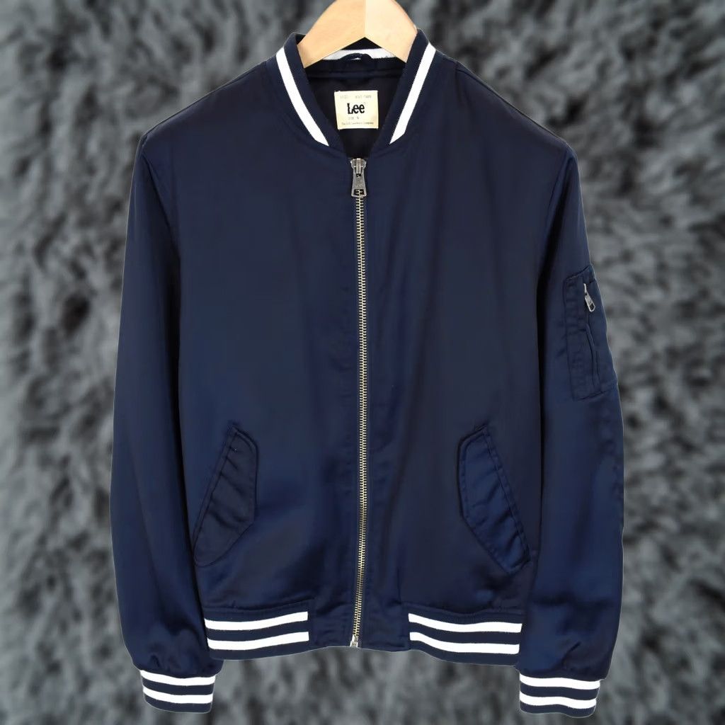 Lee LEE Jacket Mens SMALL Bomber Striped Ribbed Hems Pockets High-Neck Clothing Jacket Size US S / EU 44-46 / 1 - 1 Thumbnail