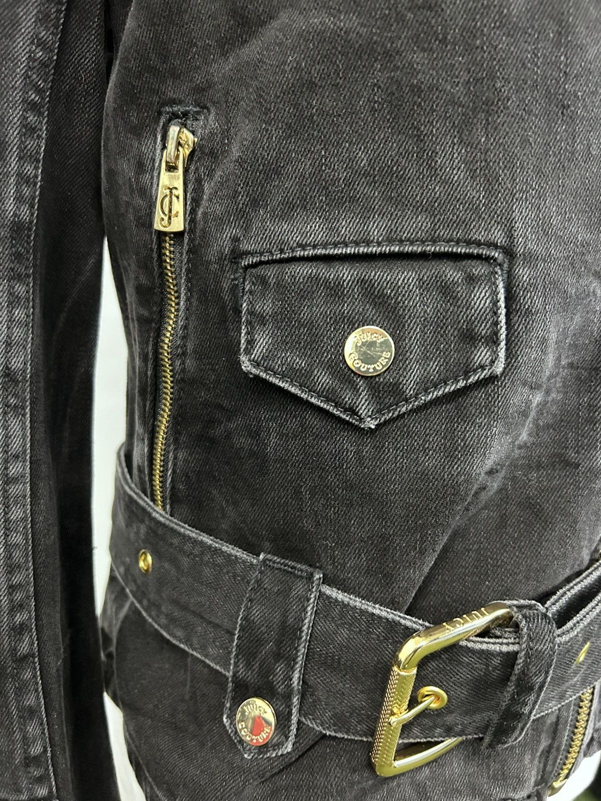Juicy Couture Juicy Couture embellished denim biker jacket size XS Size XS / US 0-2 / IT 36-38 - 3 Thumbnail
