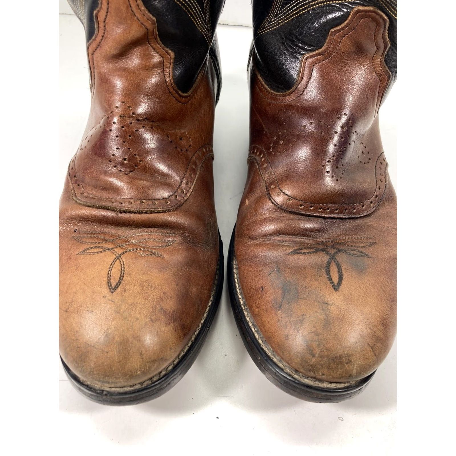 Durango Durango Buckaroo Boots Men Size 11 D Two Tone Leather Western Style SW6405 14 In Boots Mens Brown Western Cowboy Leather Durango Buckaroo SW6405 14 In Size US 11 / EU 44 - 3 Thumbnail