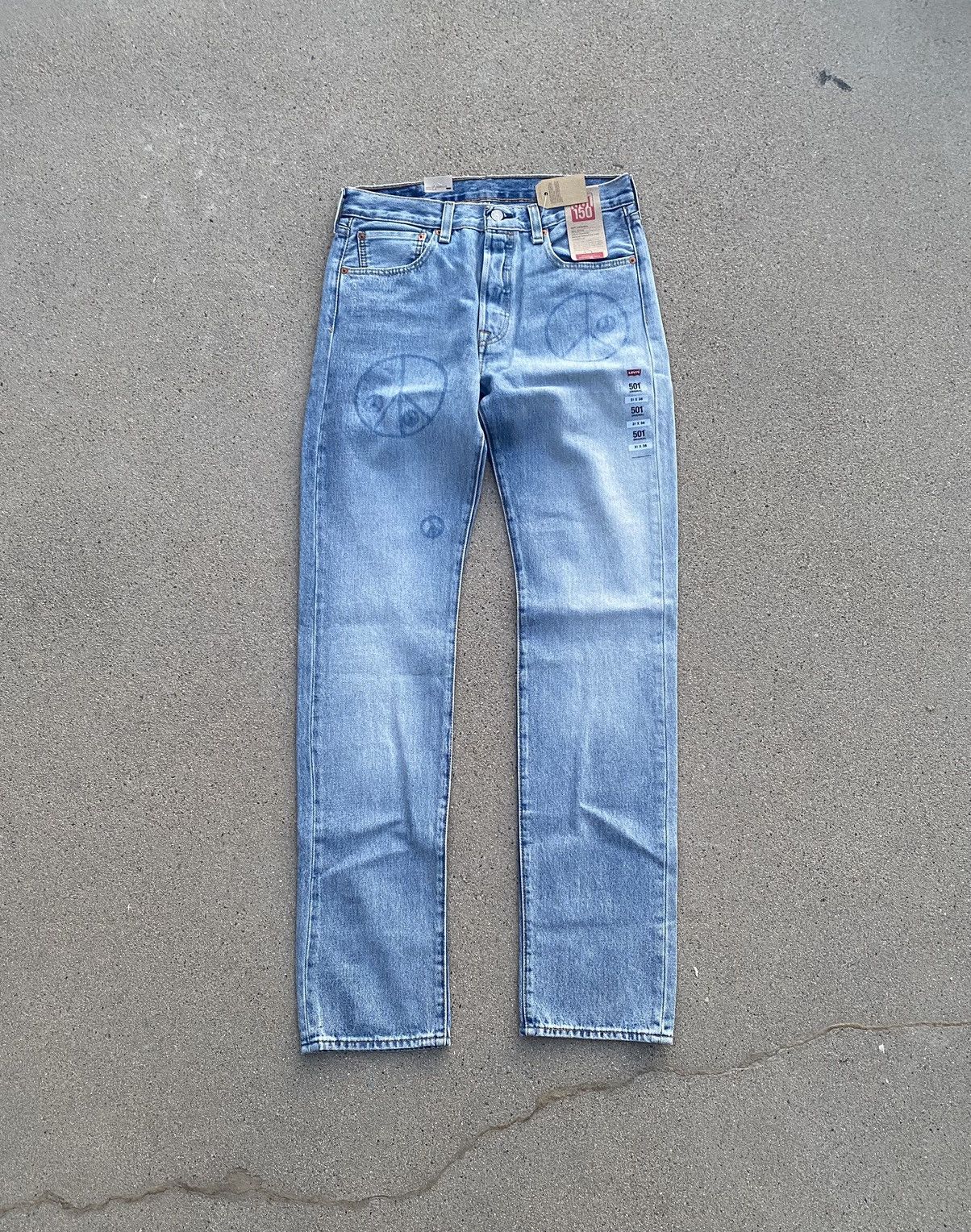 Levi's × Levi's Vintage Clothing × Vintage Levi’s 501 150th Anniversary Peace Denim vintage 31x36 Size US 31 - 2 Thumbnail