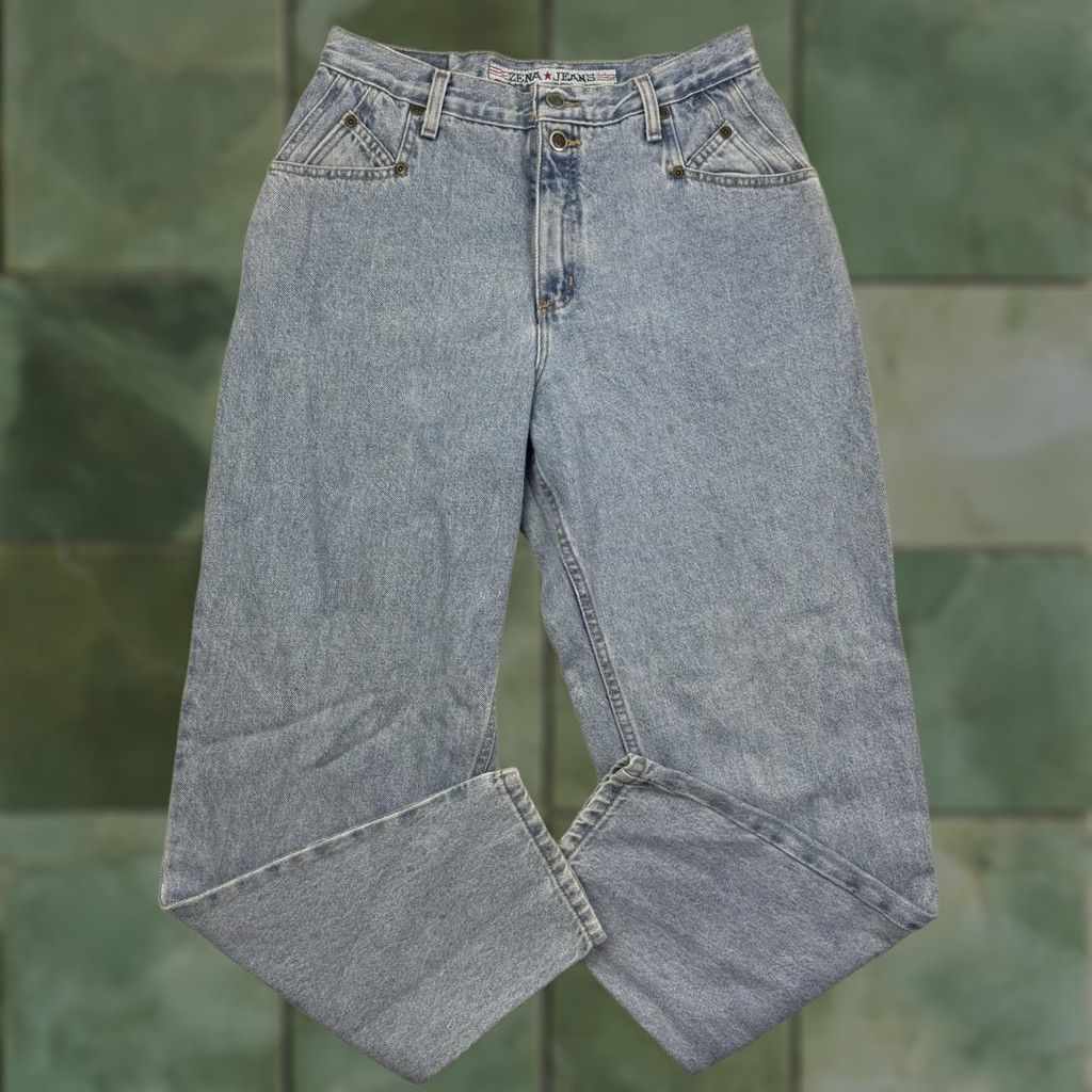 Vintage VINTAGE Zena Jeans Womens 12 Average High Waist Mom Jeans 1980s Pants High Rise Blue 90s 80s Womens Jeans Size 34" / US 12 / IT 48 - 1 Thumbnail