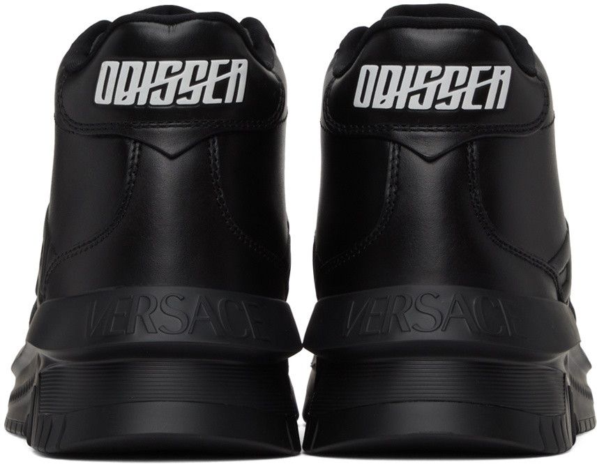 Versace o1y0425 Logo Hi-Top Sneakers in Black Size US 8 / EU 41 - 4 Thumbnail