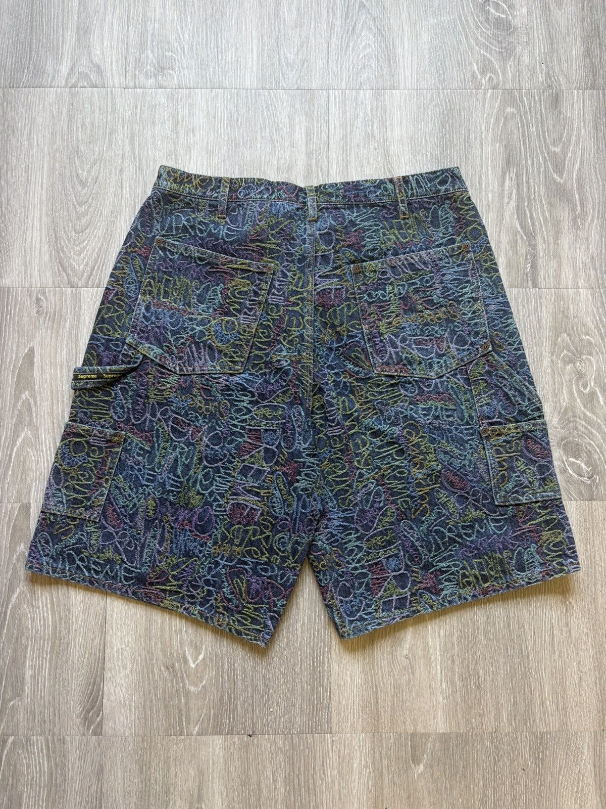 Supreme Supreme Handwriting Double Knee Denim Shorts | Grailed