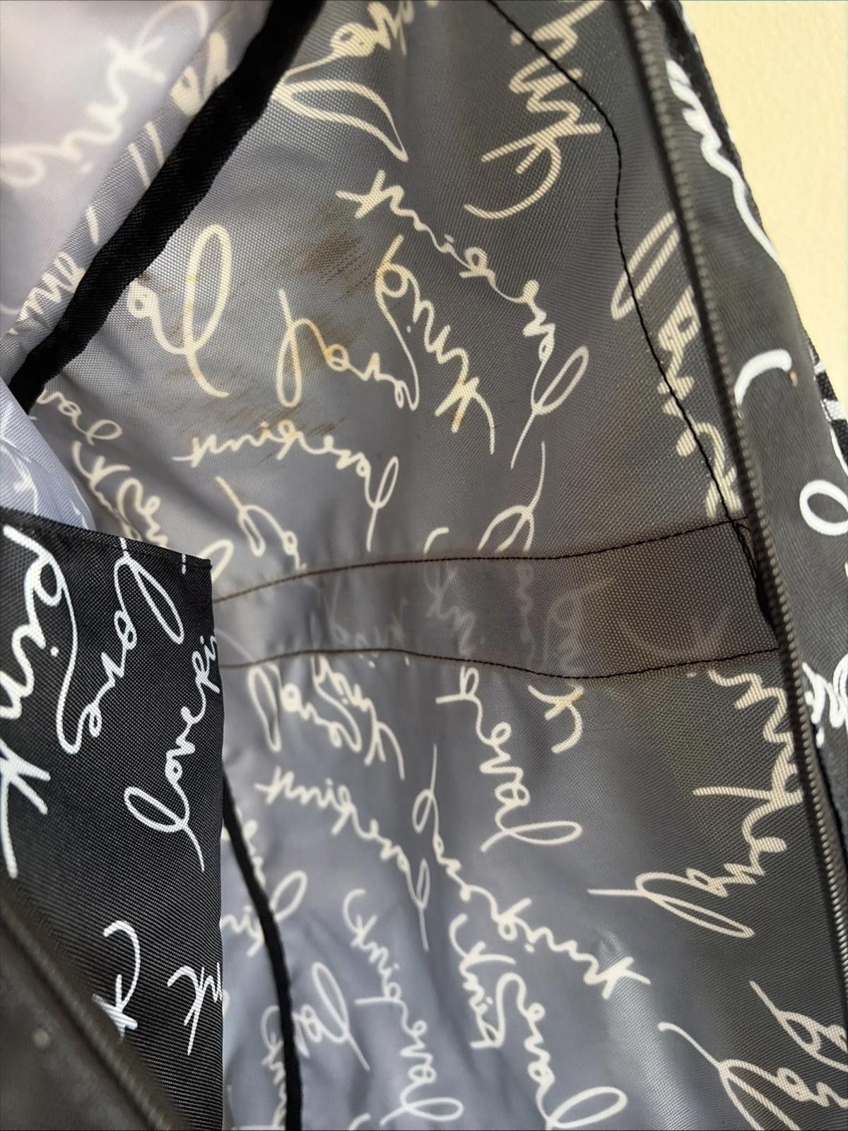 Other VS Pink Black Script Logo Tote Zip Top Weekender Beach Bag Size ONE SIZE - 4 Thumbnail