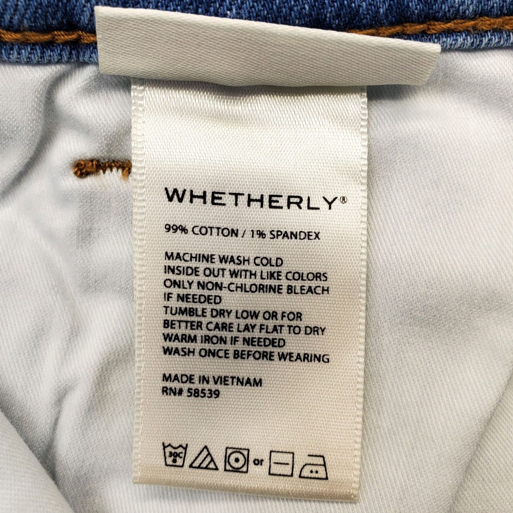 Vintage Whetherly Jean Shorts Womens Size 0 Blue Denim Delon High Rise Distressed Raw Hem Shorts Size 25" / US 0 / IT 36 - 7 Thumbnail