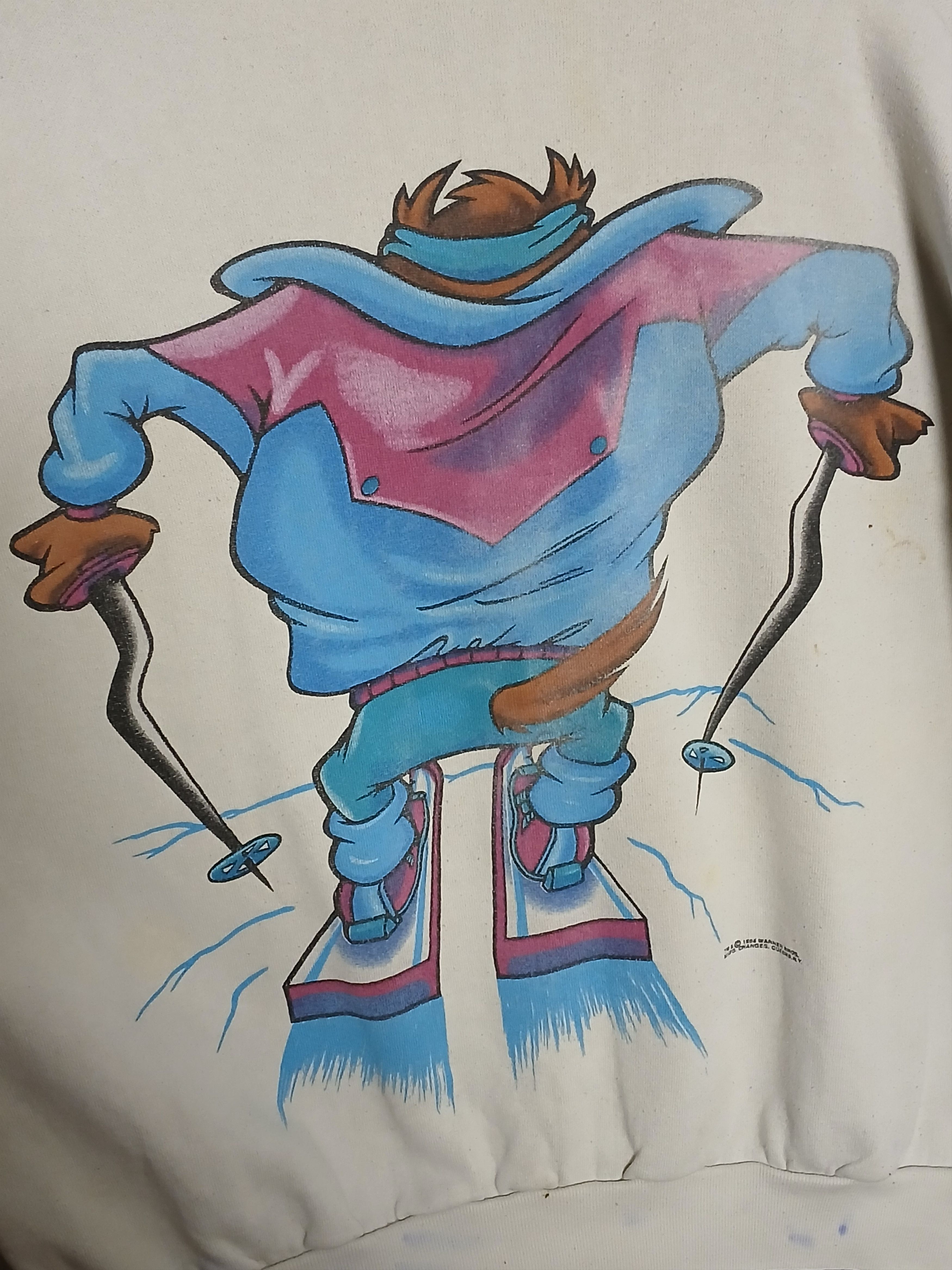 Cartoon Network × Vintage × Warner Bros Vintage 1994 Looney Tunes Taz Sweater Size US L / EU 52-54 / 3 - 4 Thumbnail