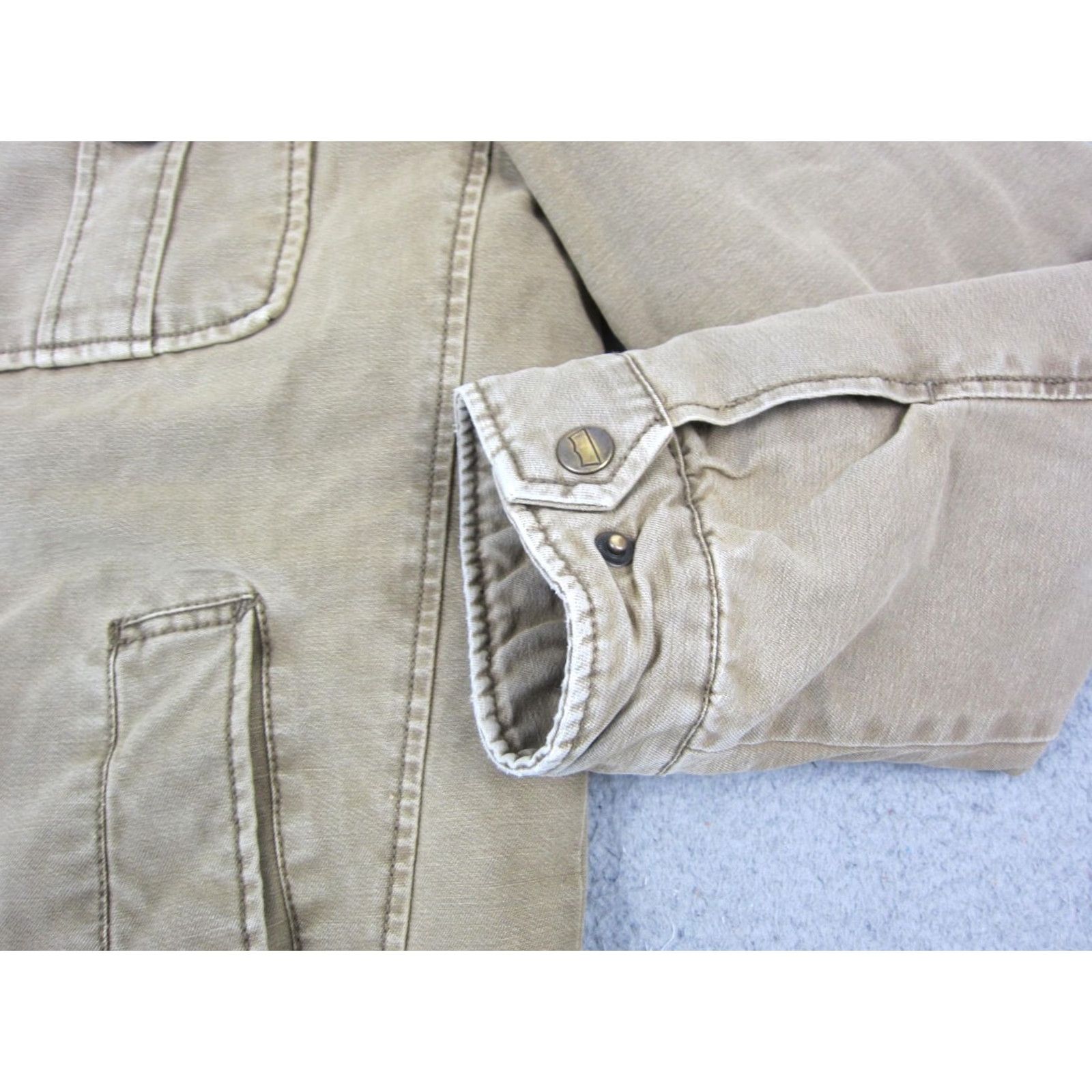 Levi's Levi's Jacket Mens M Brown Military Field Zip Up Lined Canvas Cotton Coat Size US M / EU 48-50 / 2 - 6 Thumbnail