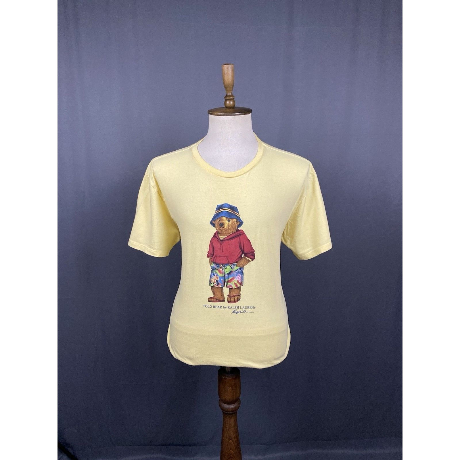 Polo Ralph Lauren Polo Ralph Lauren Bear Vintage Big Logo Men's Yellow T-Shirt Size US XL / EU 56 / 4 - 3 Thumbnail