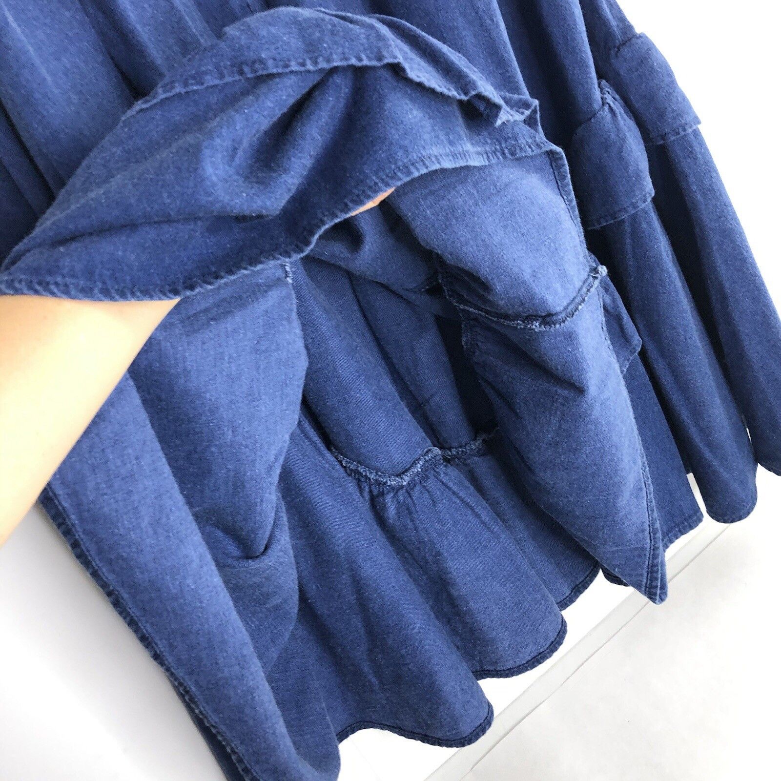 Other Vtg Jacques De Noir Womens Frilled Ruffled Jean Skirt Sz 7 Size 26" / US 2 / IT 38 - 6 Thumbnail