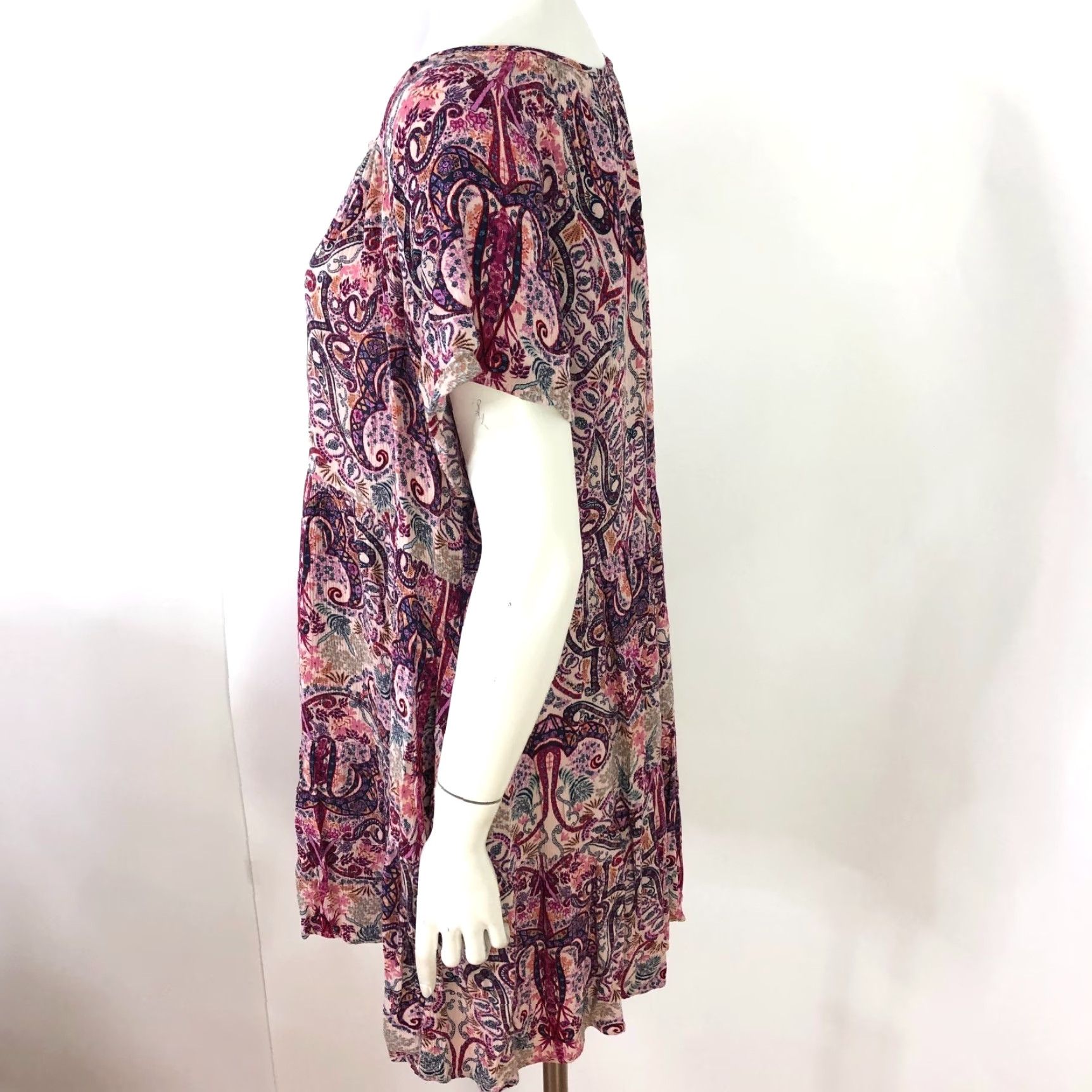 Vintage VINTAGE Knox Rose Blouse Tunic Top Sleeveless V-Neck Pink Geometric Pattern XL Women Mens None Size XL / US 12-14 / IT 48-50 - 3 Thumbnail