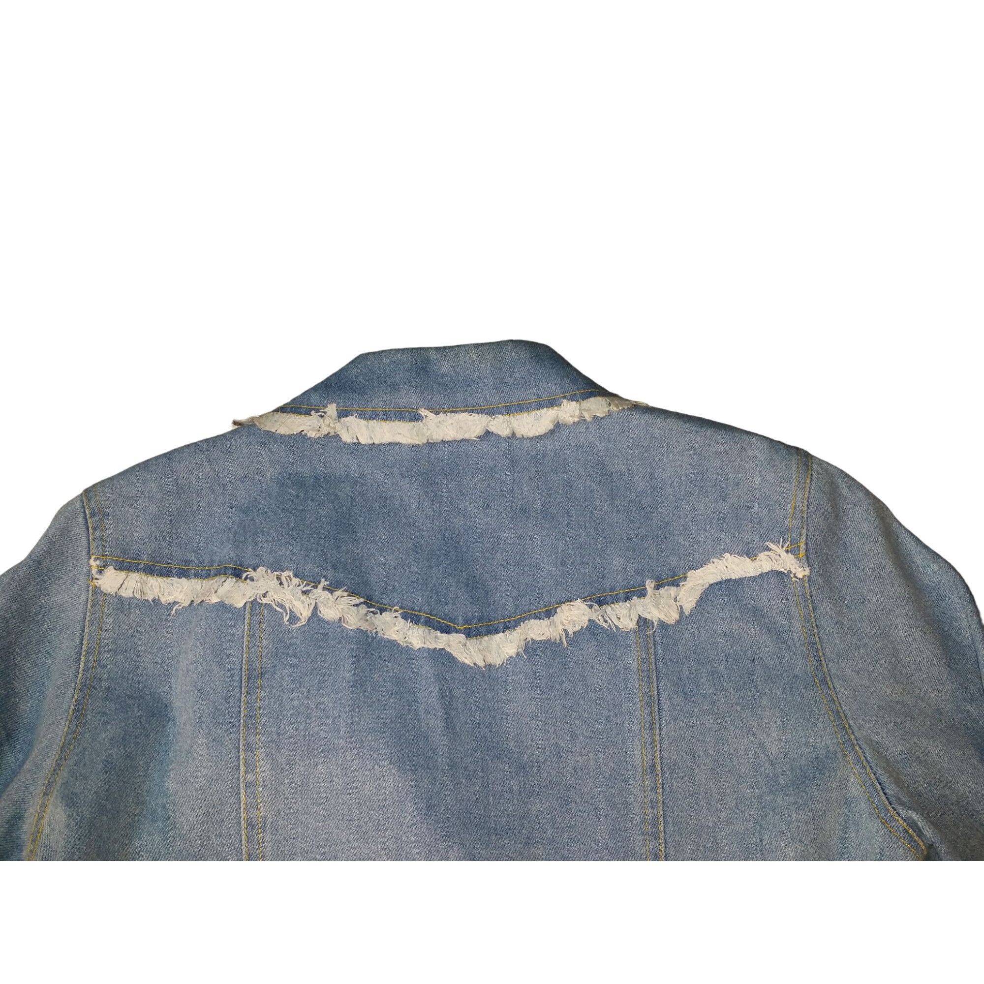 Other Vintage Maria Gabrielle New York Denim Jacket Women Sz 8 Fra Size M / US 6-8 / IT 42-44 - 9 Thumbnail
