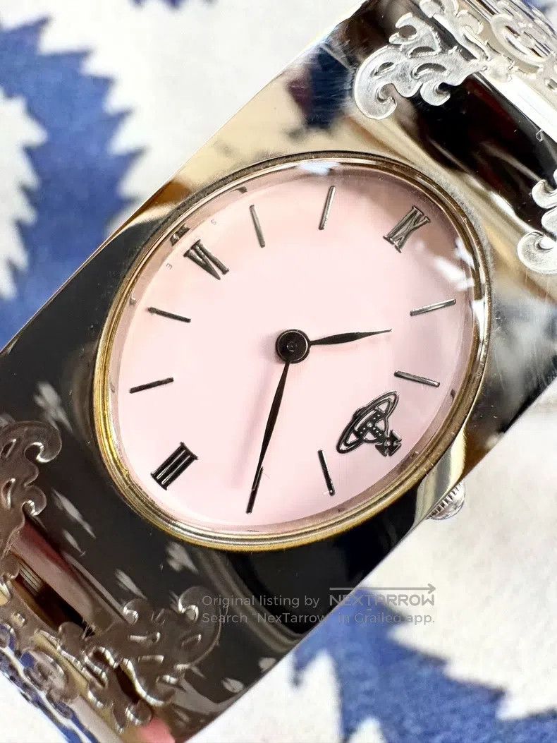 Vivienne Westwood Vivienne Westwood Vintage Pink Dial, Carved Bracelet Watch Size ONE SIZE - 2 Thumbnail