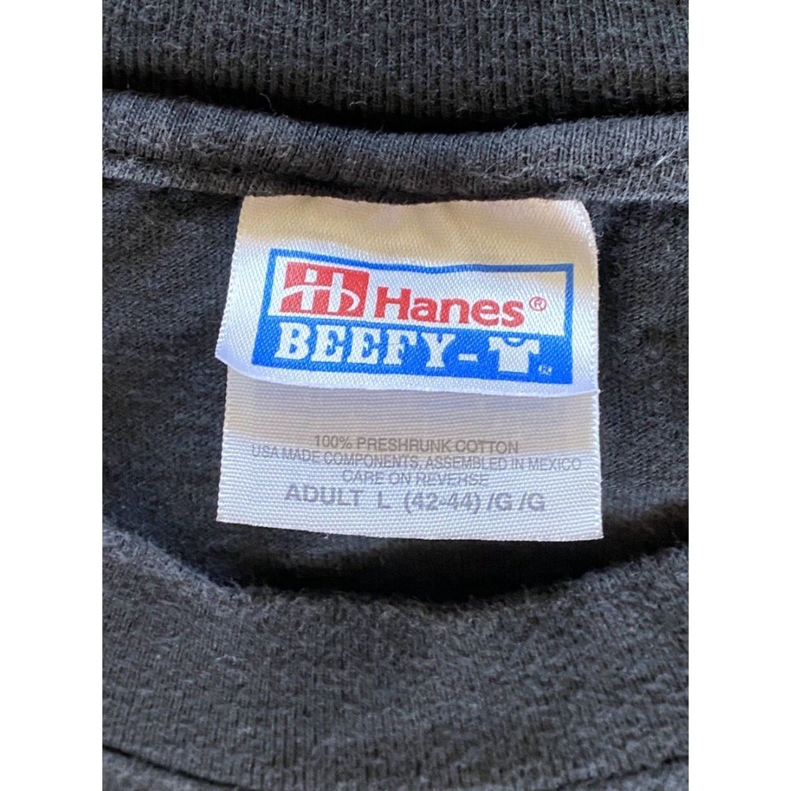 Hanes VTG Hanes Beefy-T T-Shirt Adult L Black Kempo Karate Aloha Spirit 90s Grunge Classic Hawaiian Mens Size US L / EU 52-54 / 3 - 5 Thumbnail