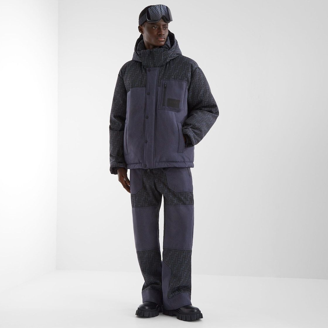 Fendi o1s1wg111225 FAA937 Ski Jacket in Blue/Black Size US L / EU 52-54 / 3 - 3 Thumbnail