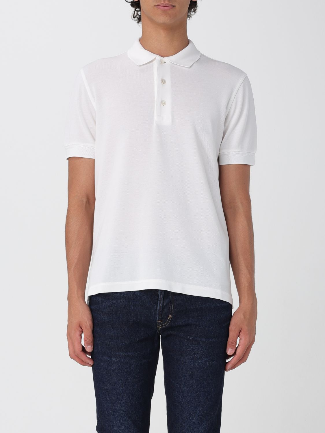 Tom Ford Tom Ford Polo Shirt Men White Size US M / EU 48-50 / 2 - 1 Thumbnail